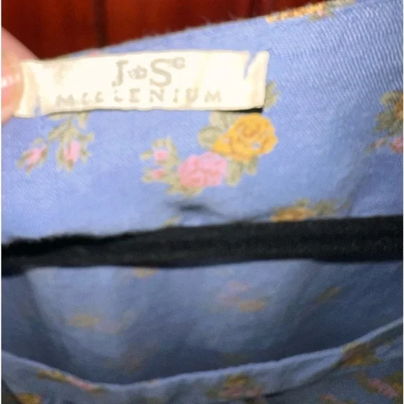 XXL Italian linen floral dress, bought in Aux France NWOT . Gorgeous periwinkle - Picture 6 of 9